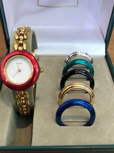 interchangeable watch gucci|gucci watch changeable bezels.